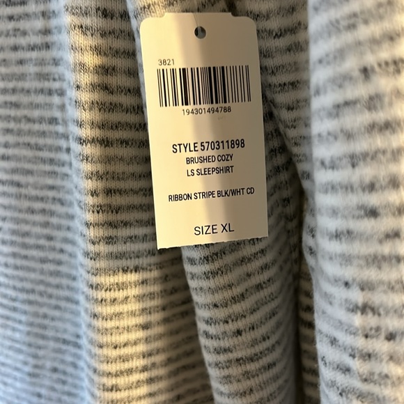 Soma Brushed Long Sleeve Sleepshirt NWT Sz XL - Picture 2 of 5